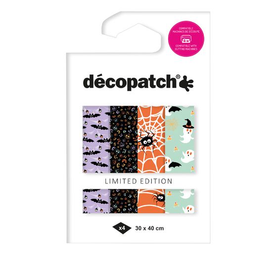 Décopatch Pocket Hot foil Collection « Araignées et chauve-souris d’Halloween »