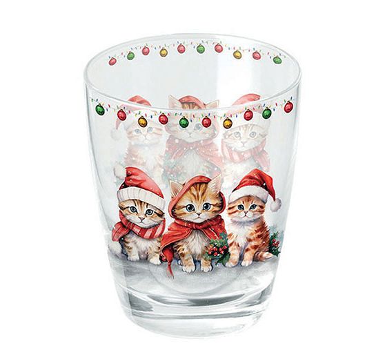 Serviette « Chatons de Noël rigolos »