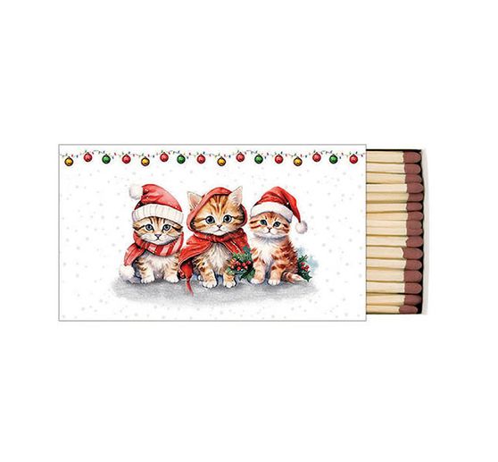 Serviette « Chatons de Noël rigolos »