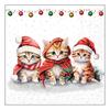 Napkin "Funny Christmas kittens"
