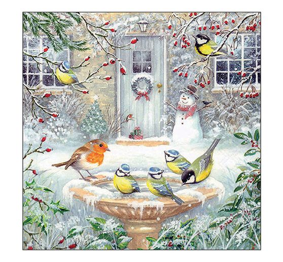 Serviette « Scène hivernale »