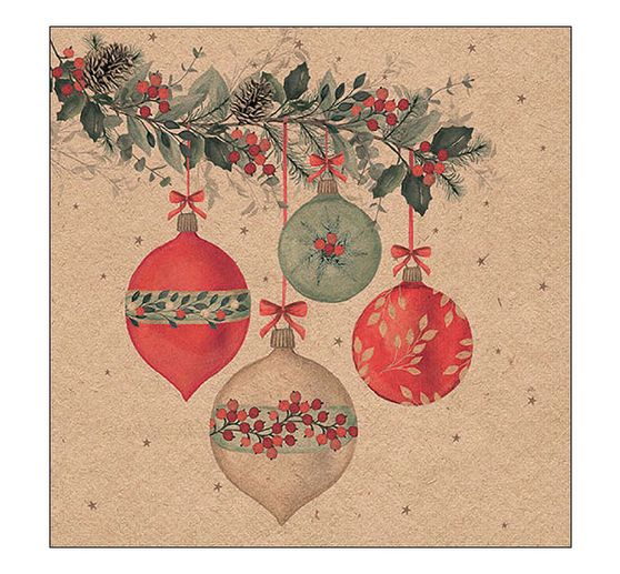 Serviette « Boules de Noël »