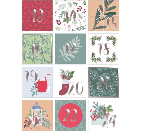 Stickers chiffres de l'Avent « Christmas Time »