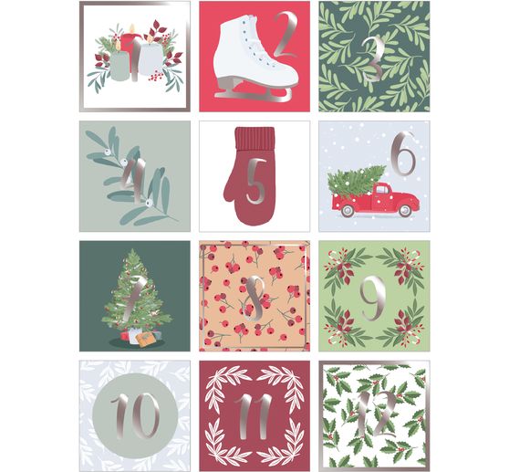 Stickers chiffres de l'Avent « Christmas Time »