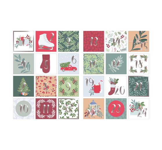 Stickers chiffres de l'Avent « Christmas Time »