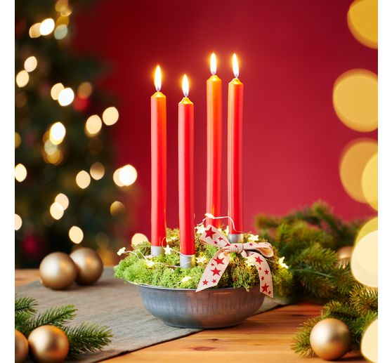 Candle holder with skewer for stick candles, 4 pieces