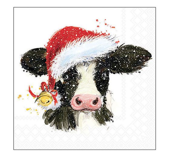 Serviette « Vache de Noël »