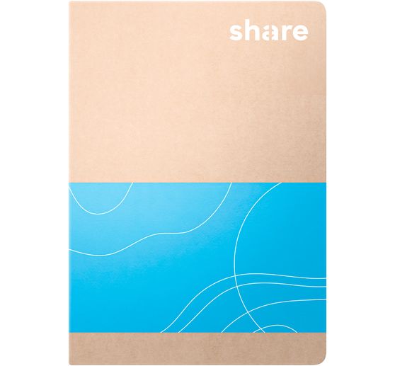 Carnet de notes share, petits carreaux, A6, bleu pastel-lavande, 40 feuilles