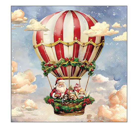 Serviette « Santa's Air Balloon »