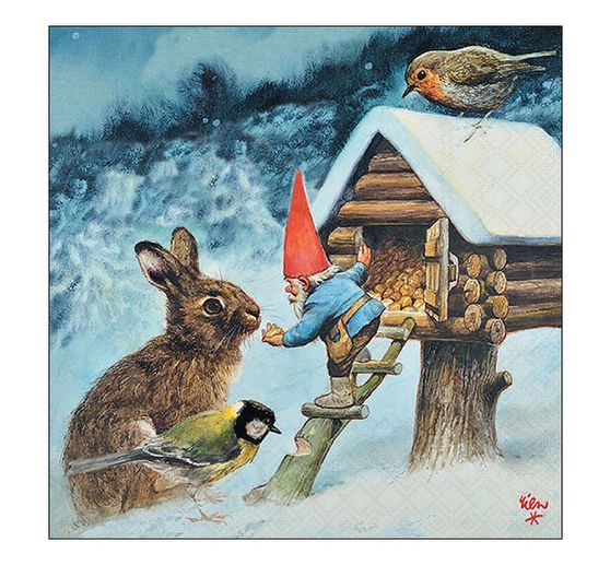 Serviette « Repas des animaux de la forêt »