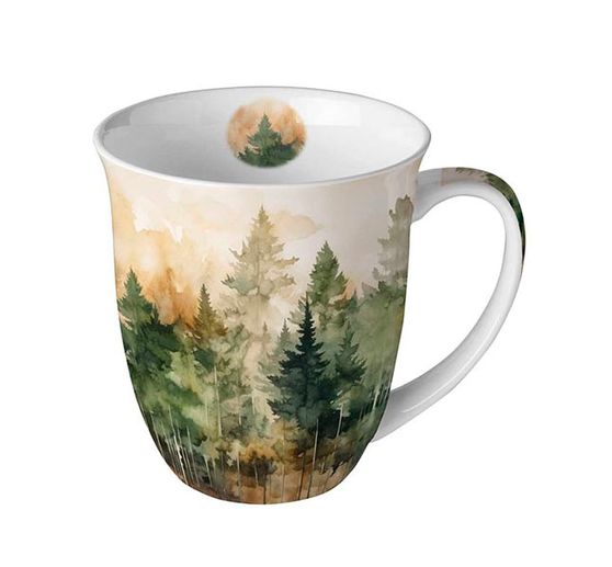 Serviette « Forêt de sapins Watercolor »