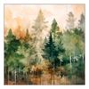 Serviette « Forêt de sapins Watercolor »