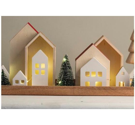 Cadres en bois « Maisons – modèle haut », set de 2