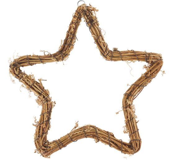 Étoile en rotin à suspendre, Naturel