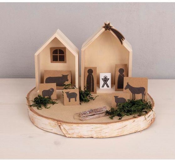 Cadres en bois « Maisons – modèle large », set de 2
