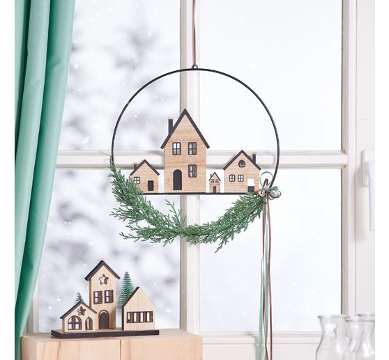 Anneau déco VBS « Couronne de maisons »