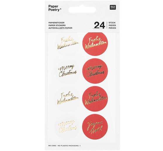 Stickers en papier « Merry Christmas »