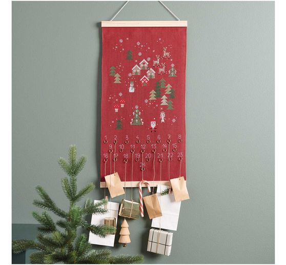 Kit De Broderie Calendrier De L'Avent Noël - DIY 25 Jours - Décoration Maison - Adultes Et Enfants