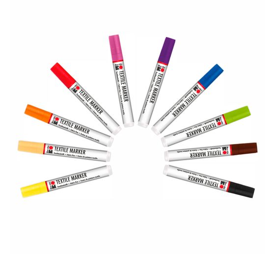 Marabu Marqueurs textiles, set de 10 pièces