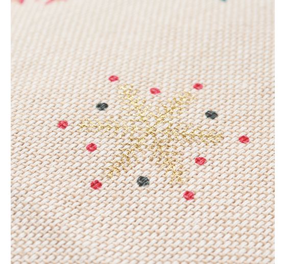 Tissu Canvas « Noël avec flocons de neige scintillants »