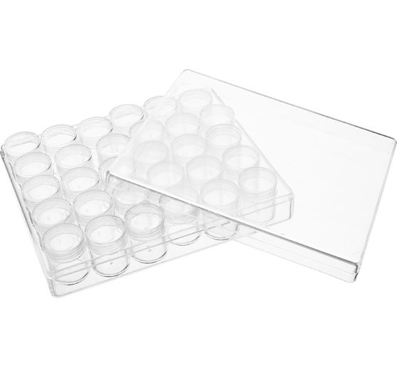 Boîte de rangement avec 30 boîtes vissables VBS