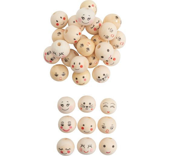 Têtes en bois VBS « Lovely face »