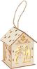 Kit de construction bois maison illuminée « Bonhomme de neige au nichoir » VBS, éclairage LED incl.