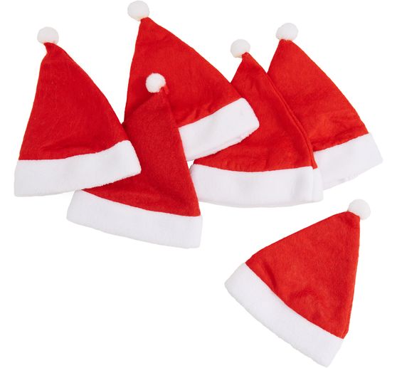 Bonnets de Noël VBS pour tête Ø 8 cm, 6 pc.