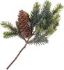 Branche de sapin avec une pomme de pin, L 24 cm