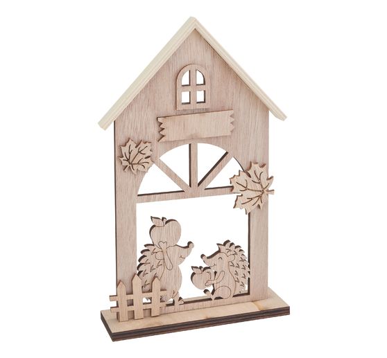 Décoration à emboîter en bois VBS « Maison de hérisson »
