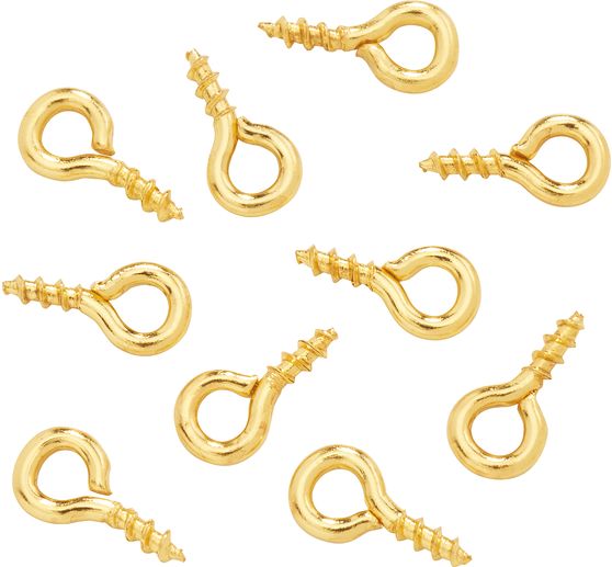 Œillets à visser, Ø 2 mm, Or, 10 pc.