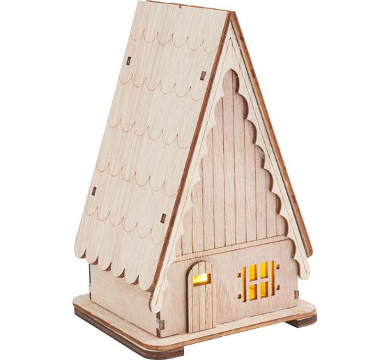 Kit de construction en bois VBS « Maison en A », éclairage LED inclus