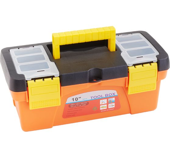 Boîte de rangement avec bacs compartimentés et poignée VBS