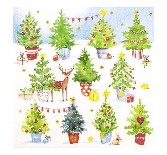 Serviette « Arbres de Noël »