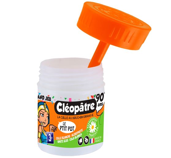 P'tit Pot de colle Cléopâtre, avec spatule intégrée, 35 g