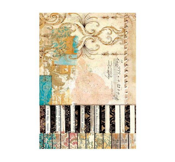 Soie de paille à motifs Backgrounds « Music »