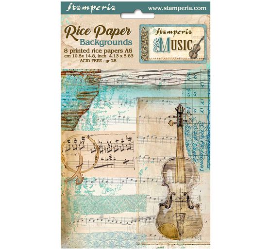 Soie de paille à motifs Backgrounds « Music »