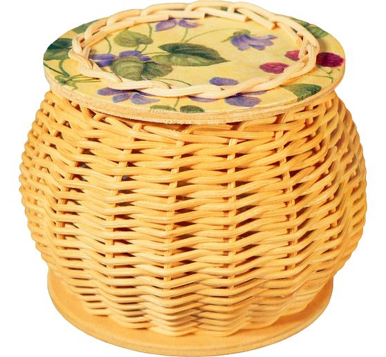 Kit créatif VBS « Boîte ronde en rotin »