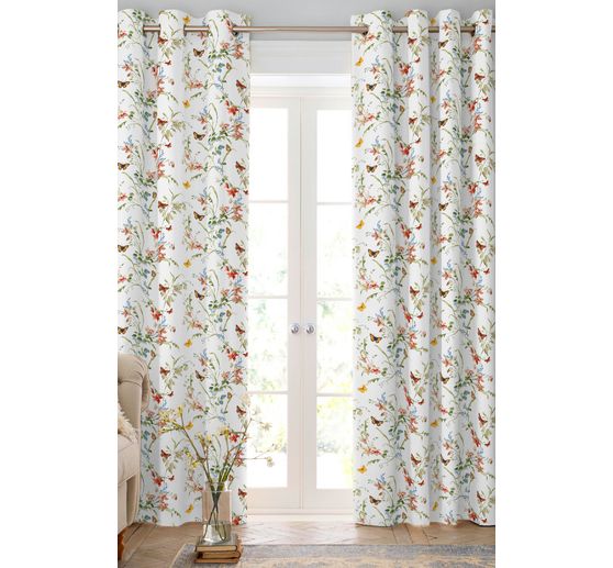 Tissu coton au mètre « Prairie aux papillons »