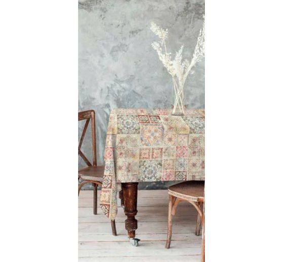 Tissu coton au mètre « Carrelages », enduction acrylique