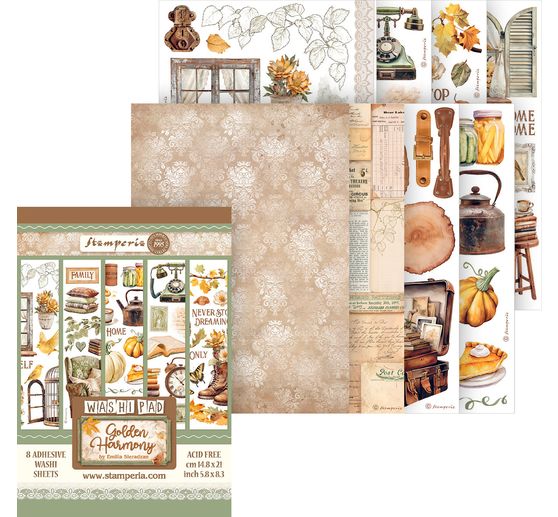 Washi Pad « Golden Harmony »