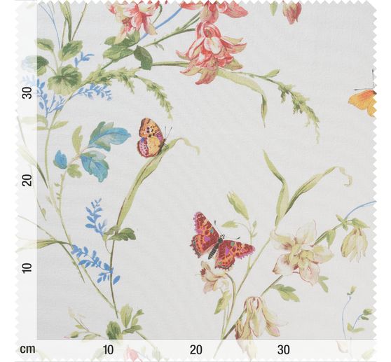 Tissu coton au mètre « Prairie aux papillons »