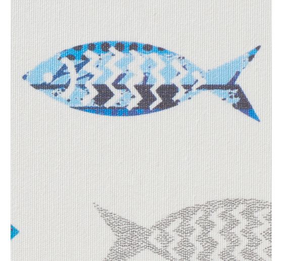 Tissu coton au mètre « Poissons », enduction acrylique