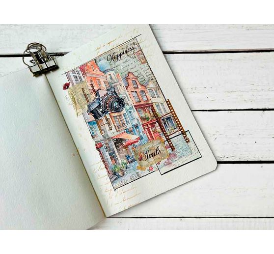 Feuille de décalcomanies Rub On « Art of Travelling »