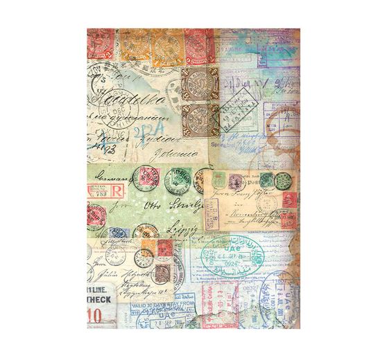 Soie de paille à motifs Backgrounds "Art of Travelling"