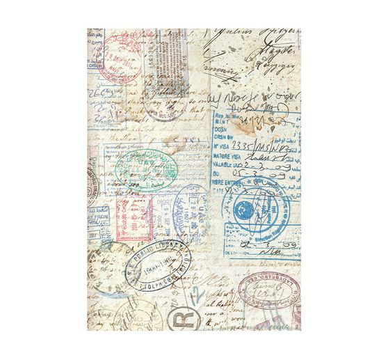 Soie de paille à motifs Backgrounds "Art of Travelling"