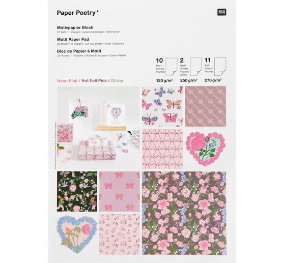 Bloc de papier de bricolage "La Vie En Rose"