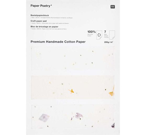 Bloc de bricolage "Papier de coton fait à la main"