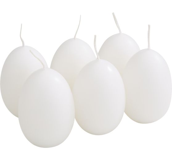 Bougies œufs, paquet de 6 dans une boîte à œufs