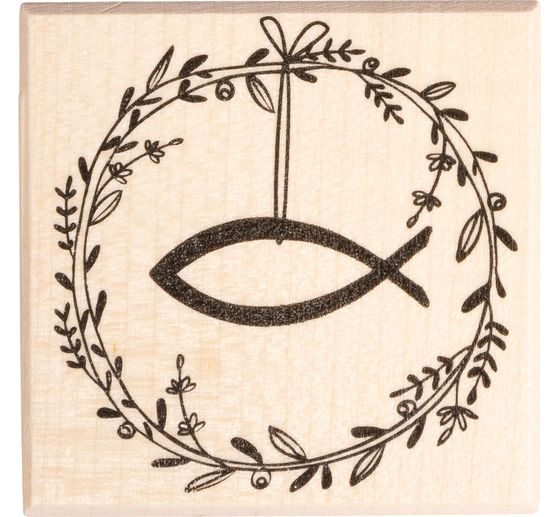 Tampon BUTTERER « Couronne de fête et poisson »